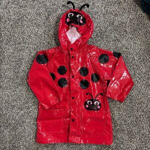 Western Chief Red Ladybug Kids Raincoat with Black Spots